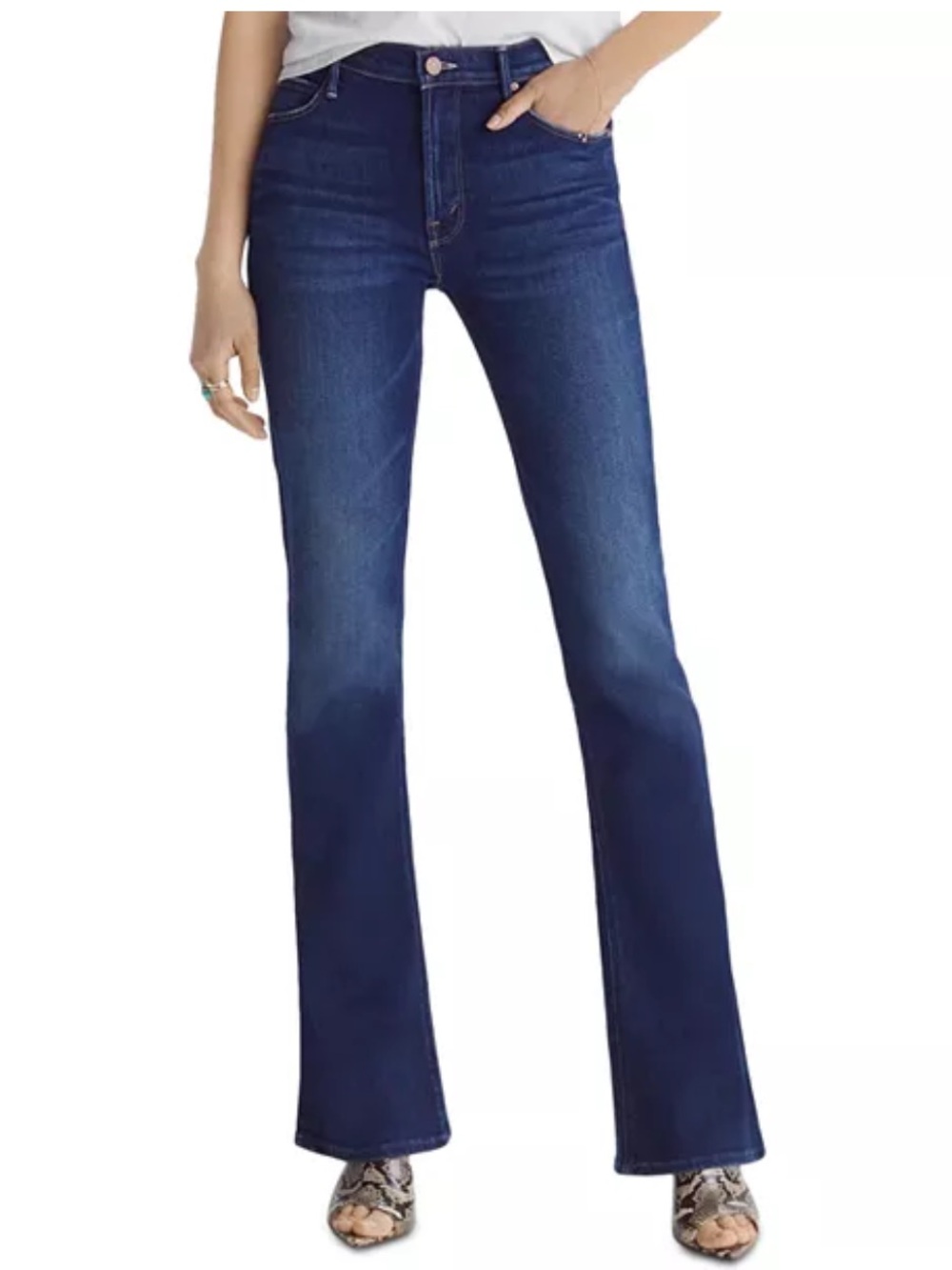 MOTHER The Runaway Mini Flare Jeans in Home Movies size 27